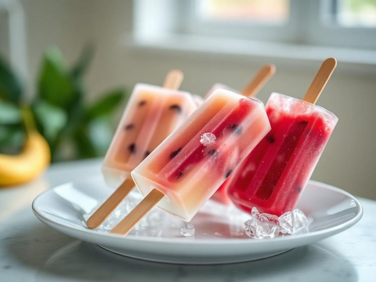 Frozen into ice pops for teething relief