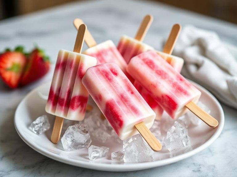 Frozen into yogurt popsicles