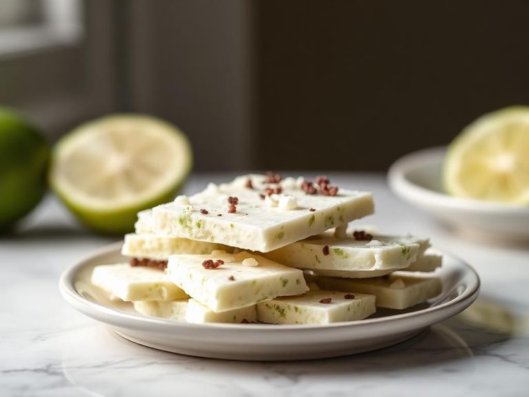 Frozen Key Lime Yogurt Bark
