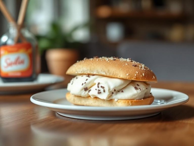 Frozen milk bar ice cream sandwich