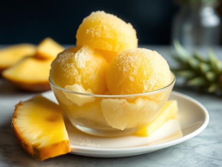 Frozen Pineapple Sorbet