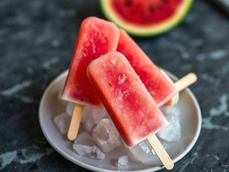 Frozen watermelon popsicles