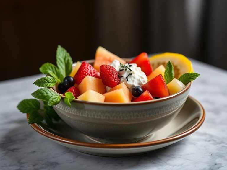 Fruit and Cottage Cheese Bowl