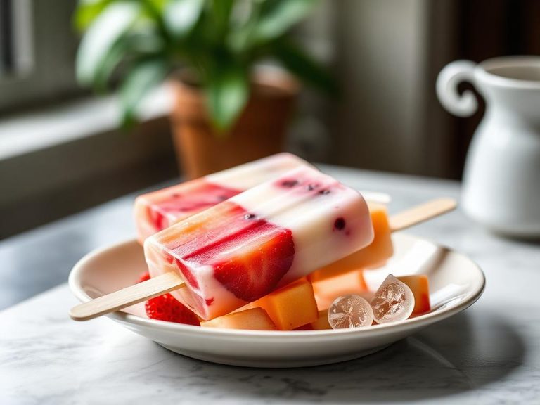 Fruit and Cream Popsicle