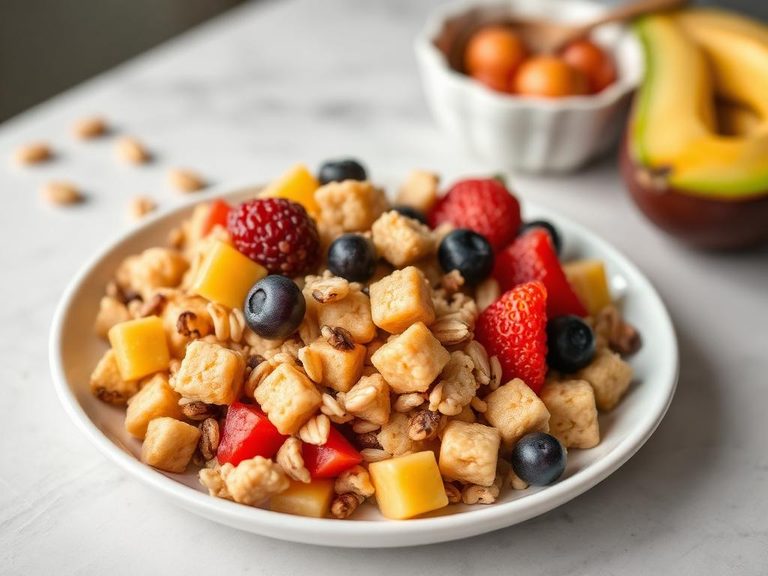 Fruit and grain baby cereal mix