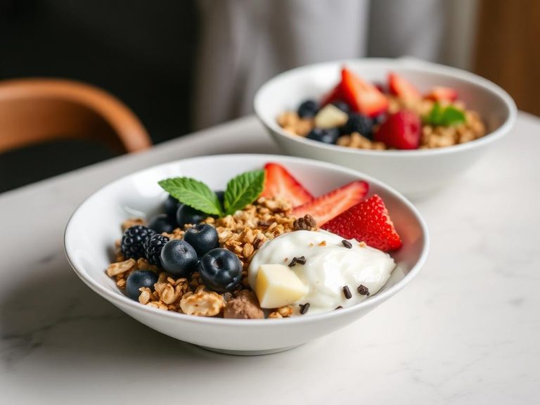 Fruit and granola bowls
