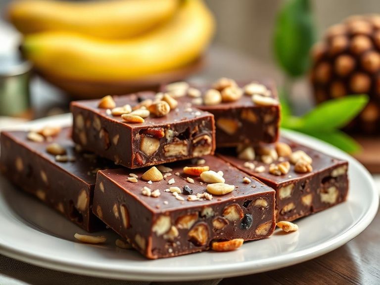 Fruit and nut chocolate bars