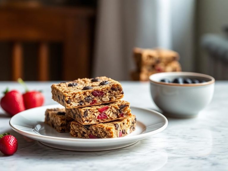 Fruit and nut oat bars
