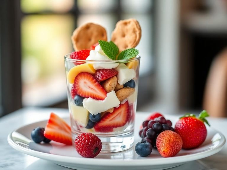 Fruit and Wafer Parfait