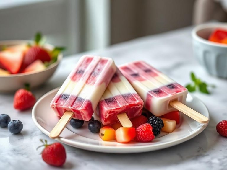 Fruit and Yogurt Popsicles