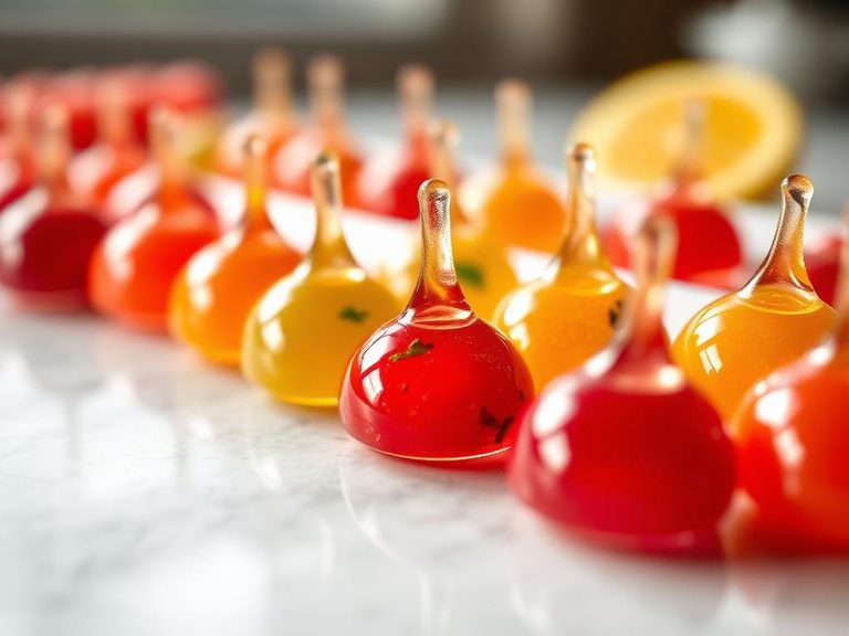 Fruit-flavored hard candy drops