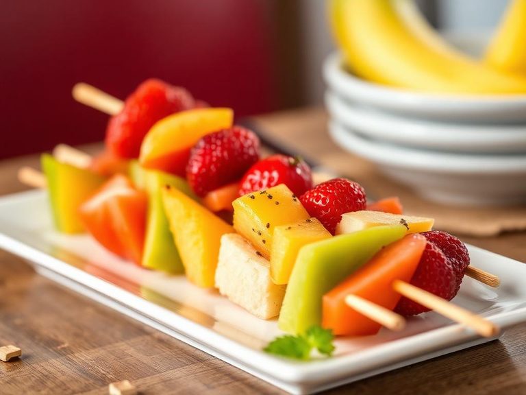 Fruit kebabs