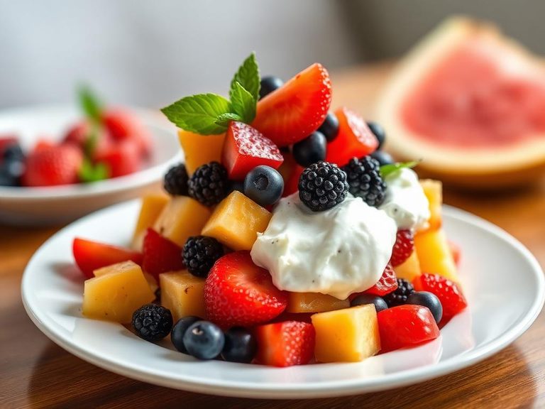 Fruit Salad with Cream
