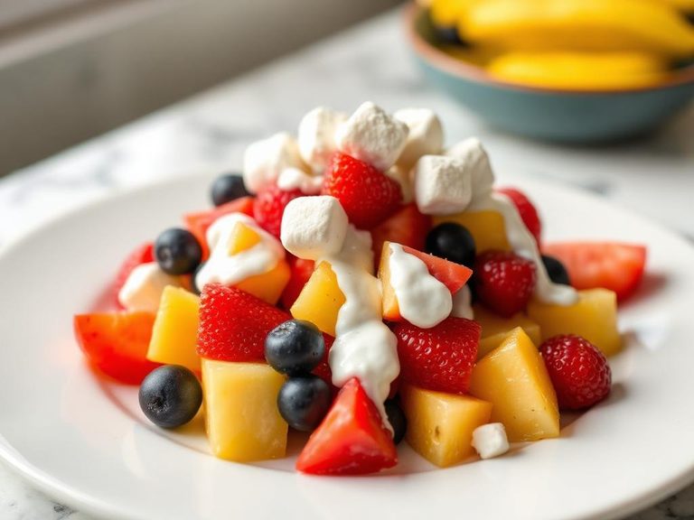 Fruit Salad with Marshmallow Dressing