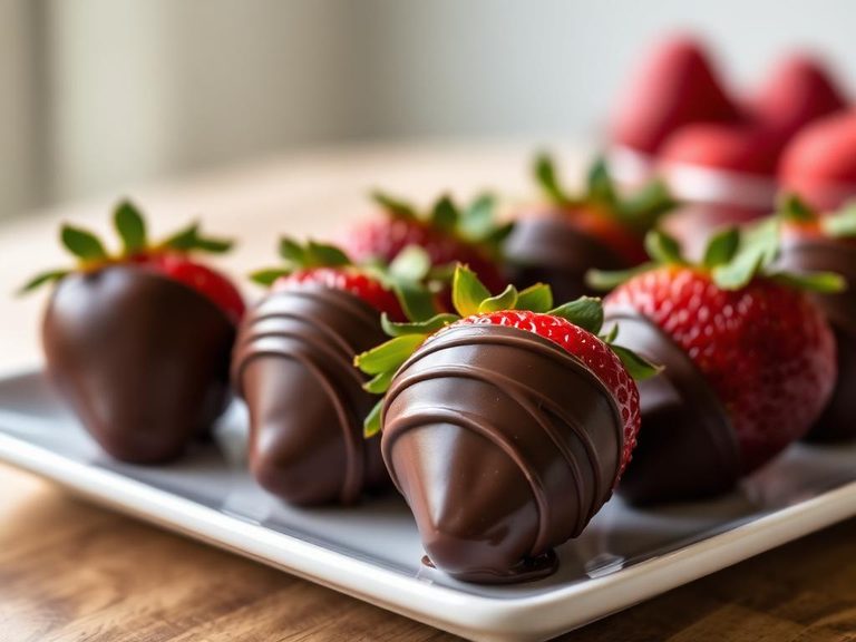 Fudge-dipped strawberries