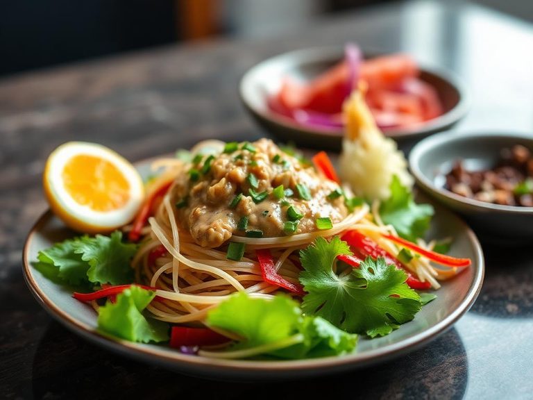 Gado-Gado (Indonesian salad with peanut/cashew sauce)
