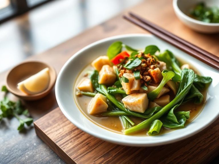 Gai Lan in Chicken Broth