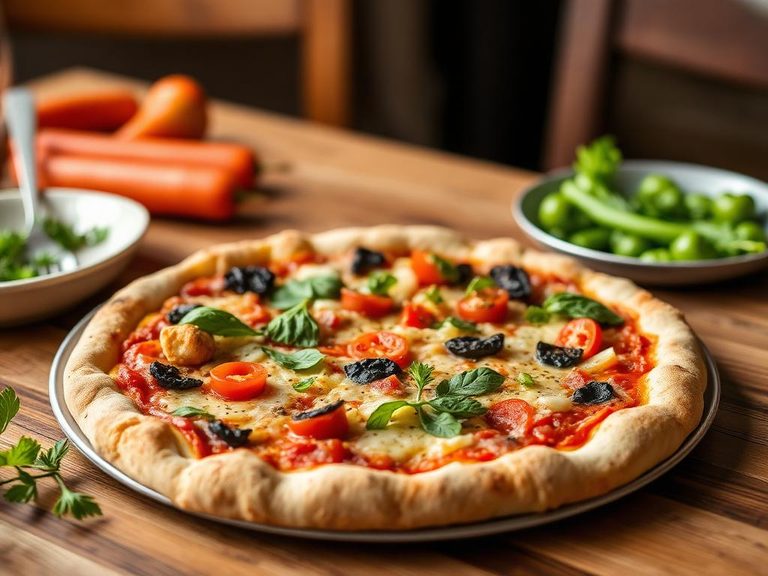 Garden Vegetable Thick-Crust Pizza
