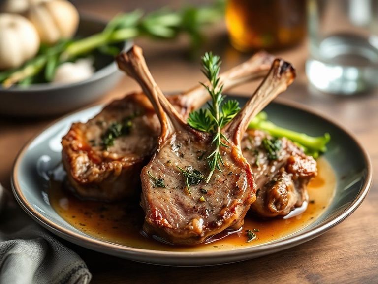 Garlic and Rosemary Lamb Chops