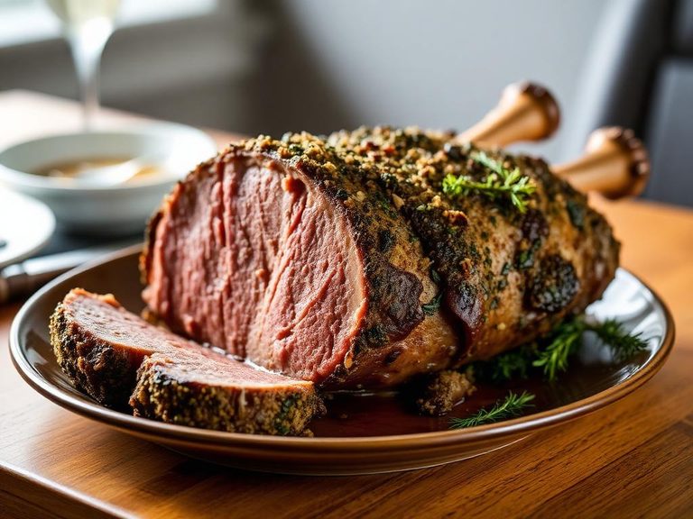 Garlic Herb Crusted Rib Roast