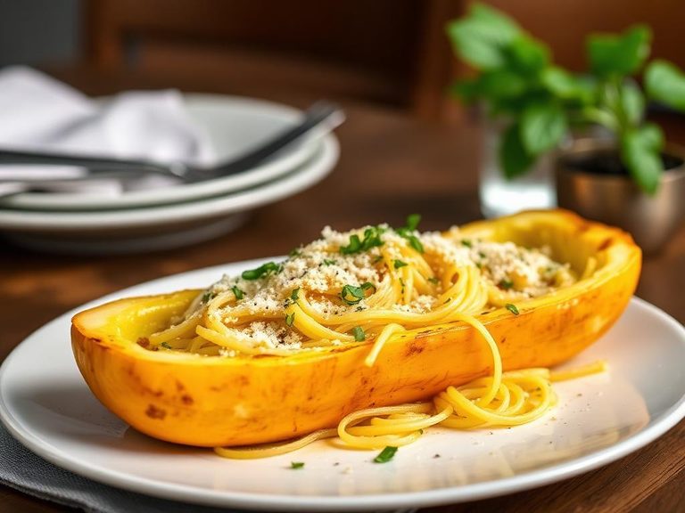 Garlic Parmesan Spaghetti Squash