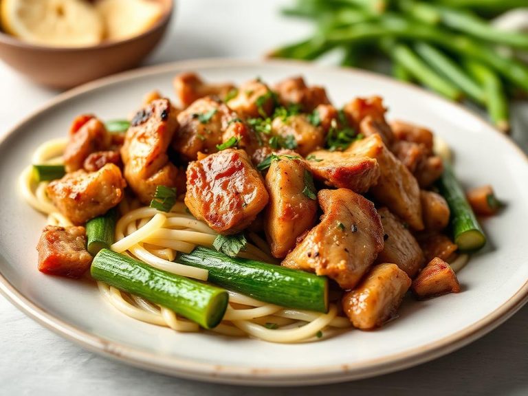 Garlic Pork with Zucchini