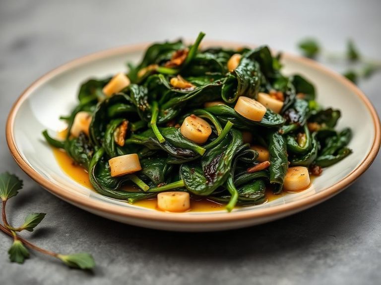 Garlicky Sautéed Spinach