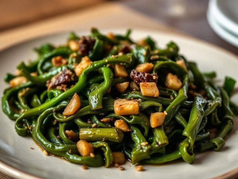 Garlicky sautéed turnip greens
