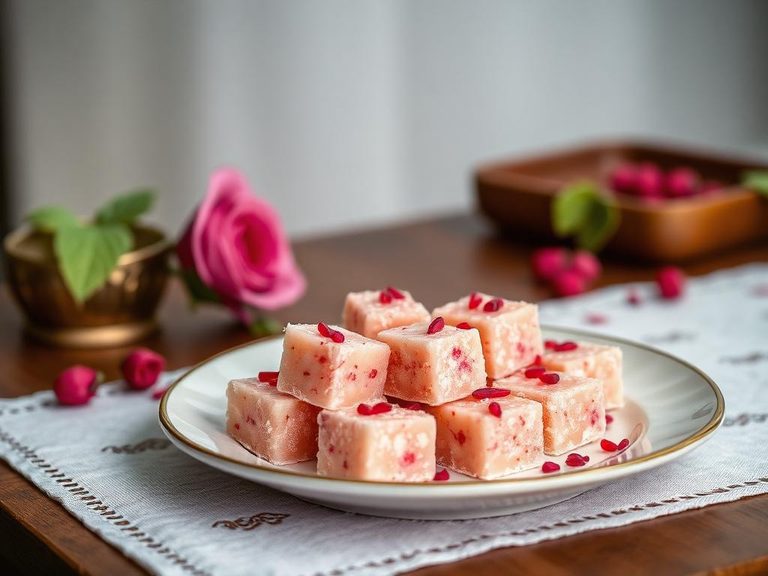 Gaz (Iranian rosewater nougat)