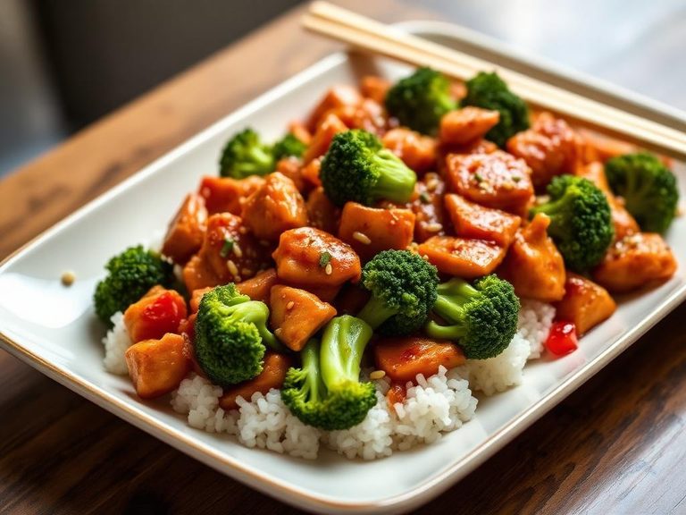 General Tso's Chicken with Broccoli