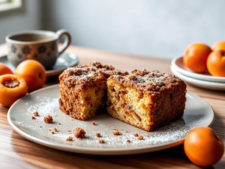 German Apricot Streusel Cake