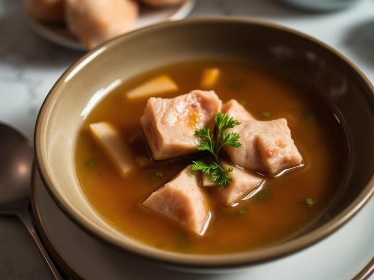 Giblet soup or broth