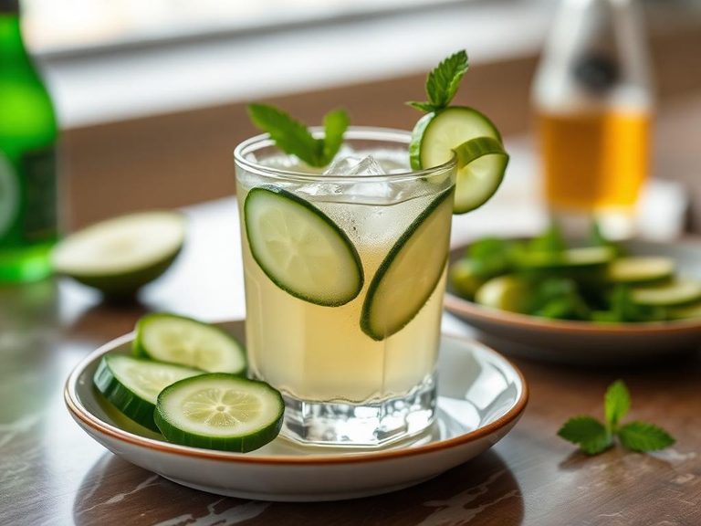 Gimlet with cucumber