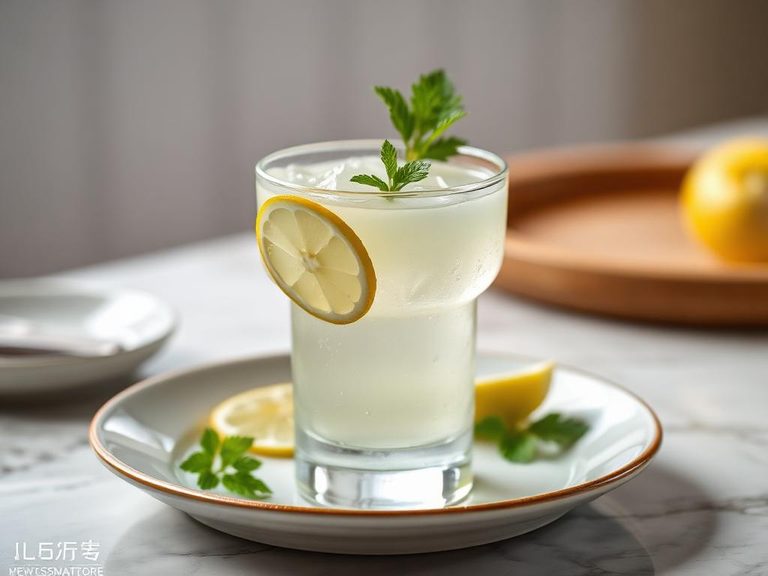 Gimlet with elderflower liqueur