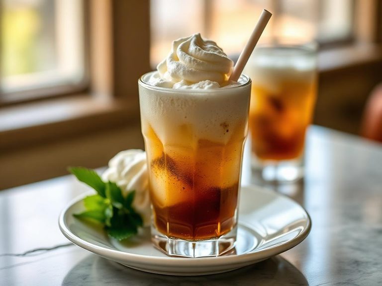 Ginger Ale Float with ice cream