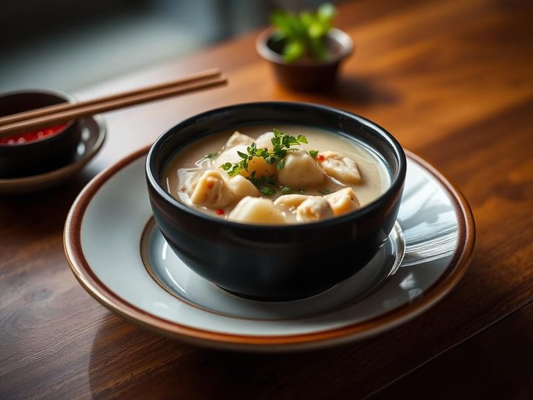 Ginkgo and chicken congee