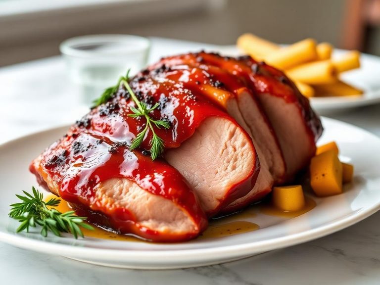 Glazed ham or pork