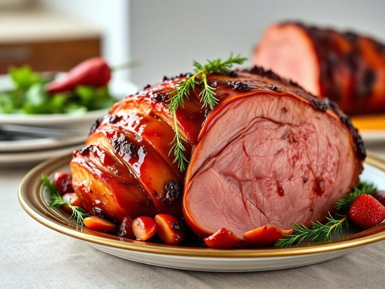 Glazed ham roast