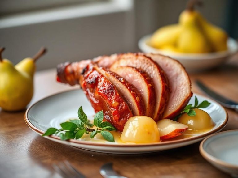 Glazed Ham with Pear Nectar