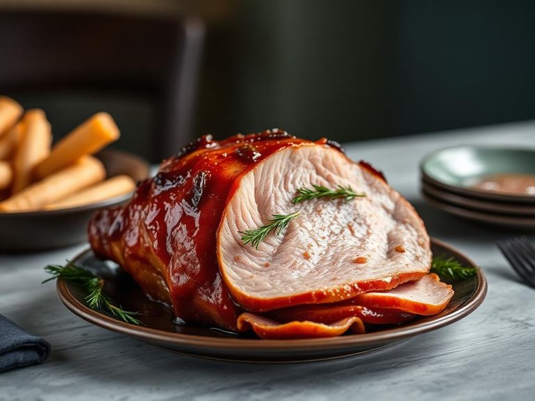 Glazed ham