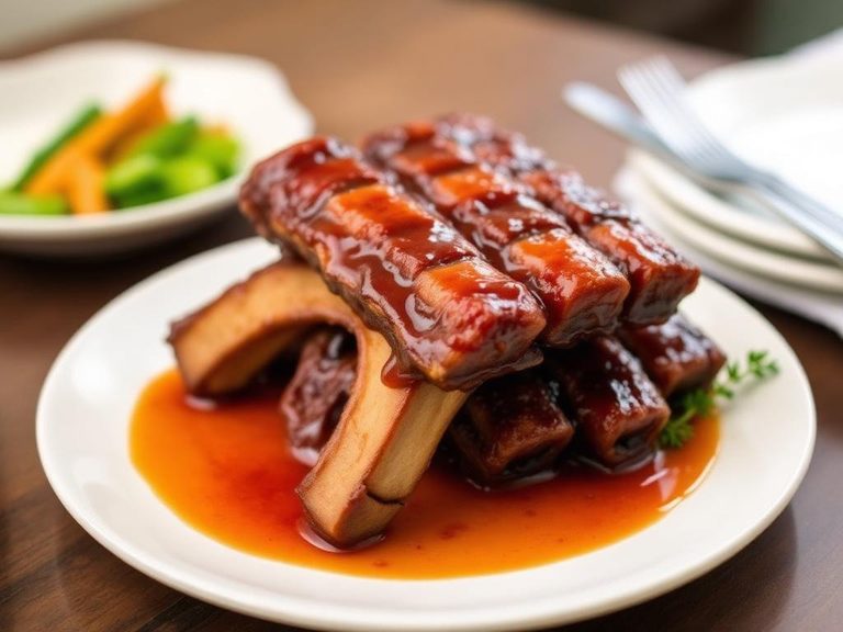 Glazed pork ribs