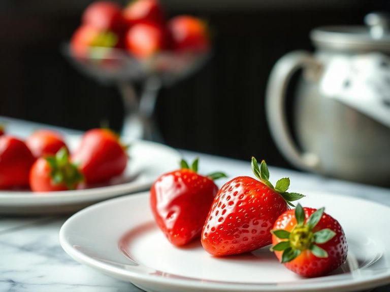 Glazed strawberries