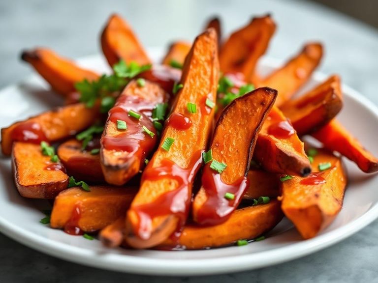 Glazed Sweet Potato Wedges