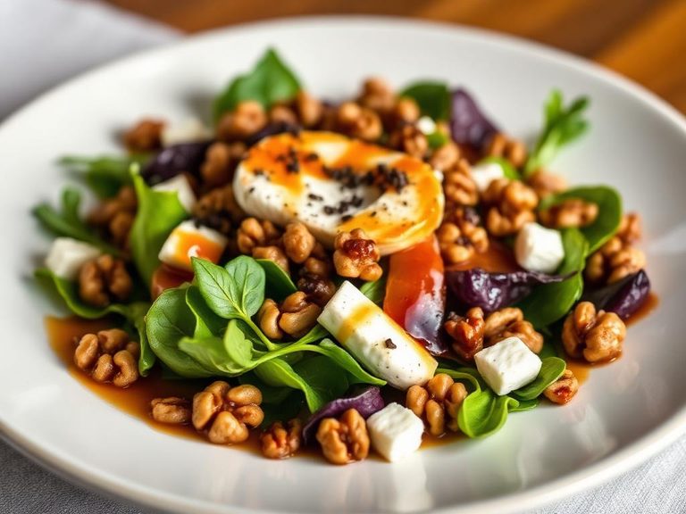 Glazed Walnut & Goat Cheese Salad