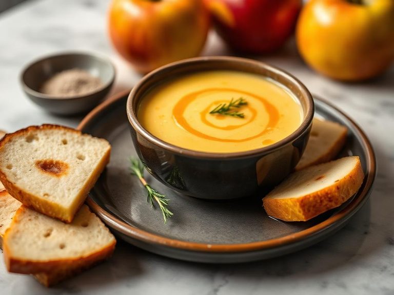 Gouda and Apple Soup