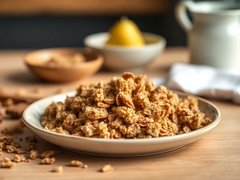 Granola bar crumble topping