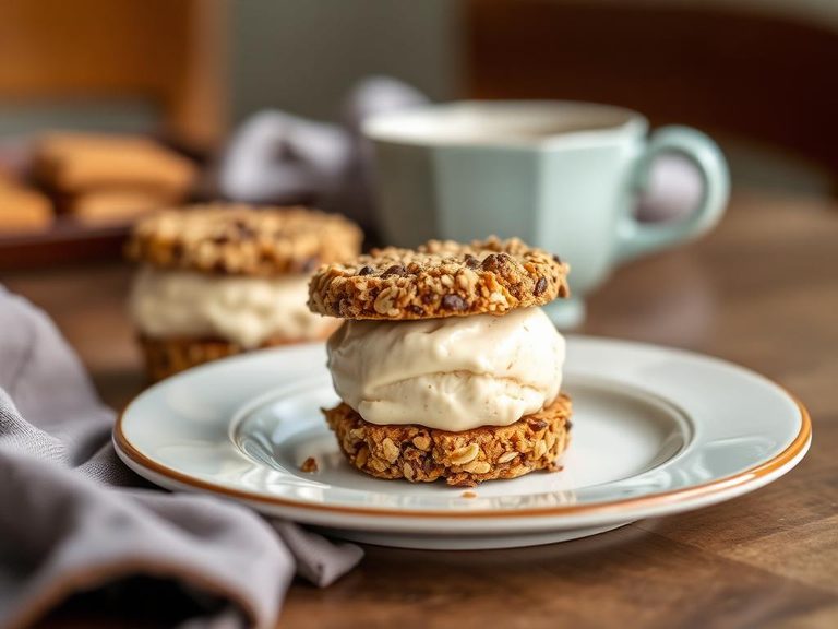 Granola Bar Ice Cream Sandwiches