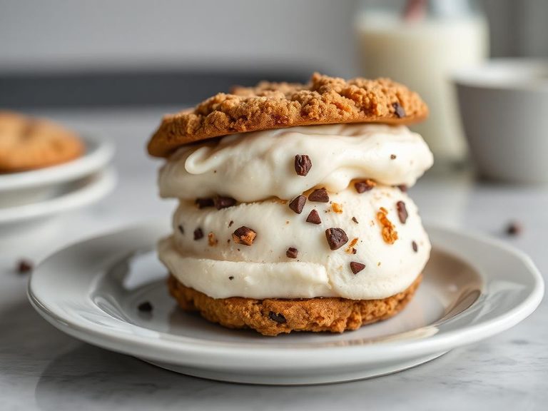 Granola Cookie Ice Cream Sandwich