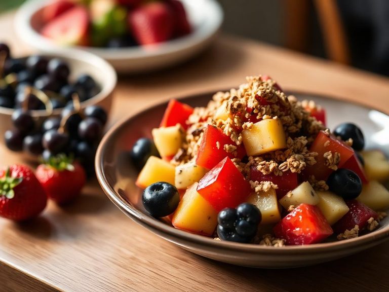 Granola-topped fruit salad