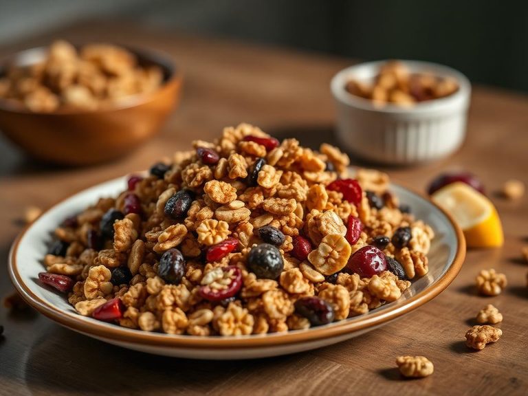 Granola Trail Mix with Nuts and Dried Fruit